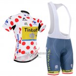 2016 Abbigliamento Ciclismo Tinkoff Rosso e Lider Bianco Manica Corta e Salopette