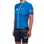 2019 Abbigliamento Ciclismo Donne Maap Blu Manica Corta e Salopette