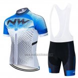 2020 Abbigliamento Ciclismo Northwave Blu Bianco Manica Corta e Salopette
