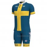 2020 Abbigliamento Ciclismo Groupama-FDJ Campione Svezia Manica Corta e Salopette