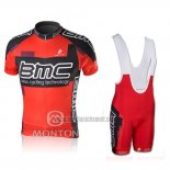 2010 Abbigliamento Ciclismo BMC Rosso Manica Corta e Salopette