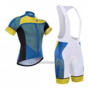 2015 Abbigliamento Ciclismo Hincapie Blu e Giallo Manica Corta e Salopette