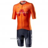 2021 Abbigliamento Ciclismo Ineos Grenadiers Arancione Manica Corta e Salopette
