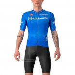2022 Abbigliamento Ciclismo Giro d'Italia Blu Manica Corta e Salopette