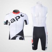 2011 Abbigliamento Ciclismo Capo Bianco Manica Corta e Salopette