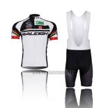 2013 Abbigliamento Ciclismo Raleigh Nero e Bianco Manica Corta e Salopette