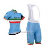 2016 Abbigliamento Ciclismo Astana Italia Blu e Verde Manica Corta e Salopette