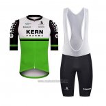2020 Abbigliamento Ciclismo Kern Pharma Bianco Verde Nero Manica Corta e Salopette