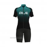 2021 Abbigliamento Ciclismo Donne ALE Verde Manica Corta e Salopette