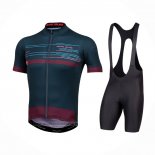 2021 Abbigliamento Ciclismo Pearl Izumi Spento Blu Scuro Rosso Manica Corta e Salopette