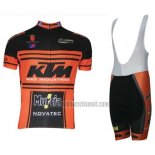 2015 Abbigliamento Ciclismo KTM Nero e Arancione Manica Corta e Salopette