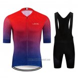 2020 Abbigliamento Ciclismo Le Col Rosso Blu Manica Corta e Salopette