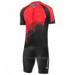 2020 Abbigliamento Ciclismo Loffler Nero Rosso Manica Corta e Salopette