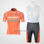 2011 Abbigliamento Ciclismo Euskalte Arancione Manica Corta e Salopette