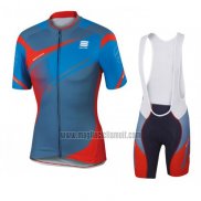 2016 Abbigliamento Ciclismo Sportful Rosso e Blu Manica Corta e Salopette