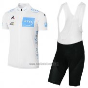 2017 Abbigliamento Ciclismo Tour de France Bianco Manica Corta e Salopette