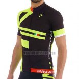 2016 Abbigliamento Ciclismo Pinarello Nero e Verde Manica Corta e Salopette