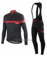 2016 Abbigliamento Ciclismo Specialized Ml Rosso e Nero Manica Lunga e Salopette