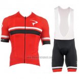 2017 Abbigliamento Ciclismo Pinarello Rosso Manica Corta e Salopette