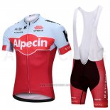2018 Abbigliamento Ciclismo Katusha Alpecin Rosso Manica Corta e Salopette