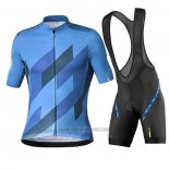 2020 Abbigliamento Ciclismo Mavic Nero Blu Manica Corta e Salopette