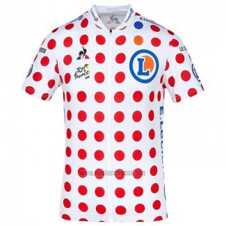 2020 Abbigliamento Ciclismo Tour de France Bianco Rosso Manica Corta e Salopette(2)