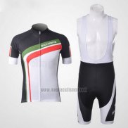 2012 Abbigliamento Ciclismo Giordana Verde e Nero Manica Corta e Salopette