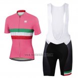 2017 Abbigliamento Ciclismo Donne Donne Sportful Rosa Manica Corta e Salopette
