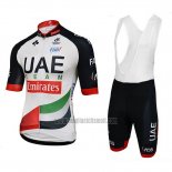 2018 Abbigliamento Ciclismo UCI Mondo Campione Leader UAE Bianco Manica Corta e Salopette