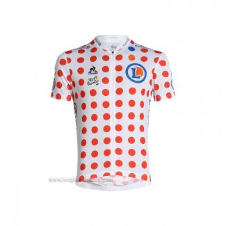 2021 Abbigliamento Ciclismo Tour de France Rosso Bianco Manica Corta e Salopette