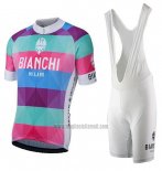 2017 Abbigliamento Ciclismo Bianchi Milano Aviolo Rosso Manica Corta e Salopette