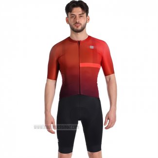2023 Abbigliamento Ciclismo Sportful Rosso Manica Corta e Salopette