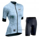 2020 Abbigliamento Ciclismo Donne Northwave Blu Nero Manica Corta e Salopette