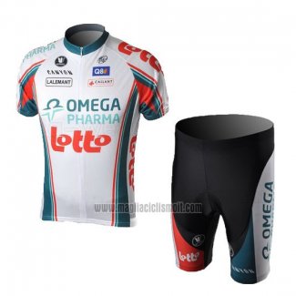 2010 Abbigliamento Ciclismo Omega Pharma Lotto Campione Italia Manica Corta e Salopette