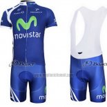 2011 Abbigliamento Ciclismo Movistar Blu Manica Corta e Salopette