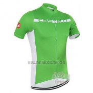 2016 Abbigliamento Ciclismo Castelli Verde e Bianco Manica Corta e Salopette