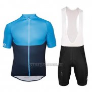 2018 Abbigliamento Ciclismo POC Essential XC Blu Manica Corta e Salopette