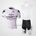 2010 Abbigliamento Ciclismo Johnnys Nero e Bianco Manica Corta e Salopette