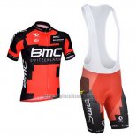 2014 Abbigliamento Ciclismo BMC Rosso e Nero Manica Corta e Salopette