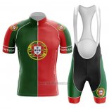 2020 Abbigliamento Ciclismo Campione Portugal Verde Rosso Manica Corta e Salopette
