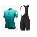 2021 Abbigliamento Ciclismo Donne ALE Chiaro Verde Manica Corta e Salopette
