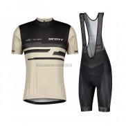 2021 Abbigliamento Ciclismo Scott Chiaro Marrone Manica Corta e Salopette