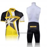 2011 Abbigliamento Ciclismo Livestrong Giallo Manica Corta e Salopette