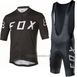 2017 Abbigliamento Ciclismo Fox Ascent Comp Nero Manica Corta e Salopette