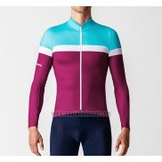 2019 Abbigliamento Ciclismo La Passione Blu Bianco Rosso Manica Lunga e Salopette