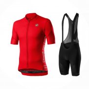 2021 Abbigliamento Ciclismo Castelli Rosso Manica Corta e Salopette