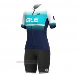 2021 Abbigliamento Ciclismo Donne ALE Azzurro Manica Corta e Salopette