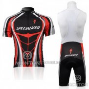 2010 Abbigliamento Ciclismo Specialized Rosso e Nero Manica Corta e Salopette