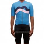 2017 Abbigliamento Ciclismo Maap Fat Stripe Blu Manica Corta e Salopette