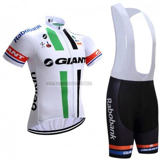 2021 Abbigliamento Ciclismo Giant Alpecin Bianco Manica Corta e Salopette